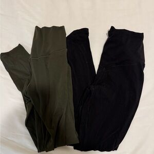Aerie Olive and Black Leggings